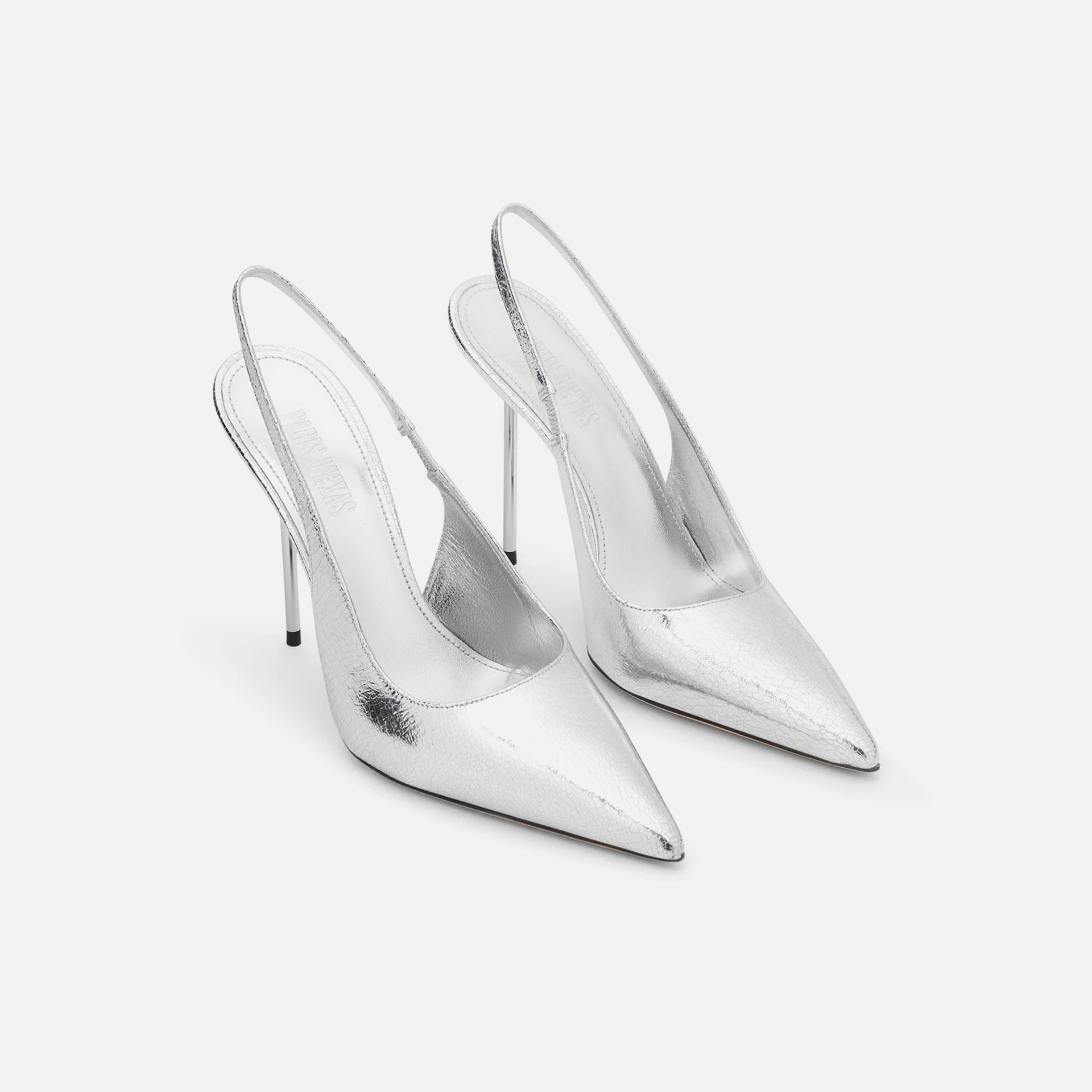 Paris Texas Lidia Slingback Heel - Silver