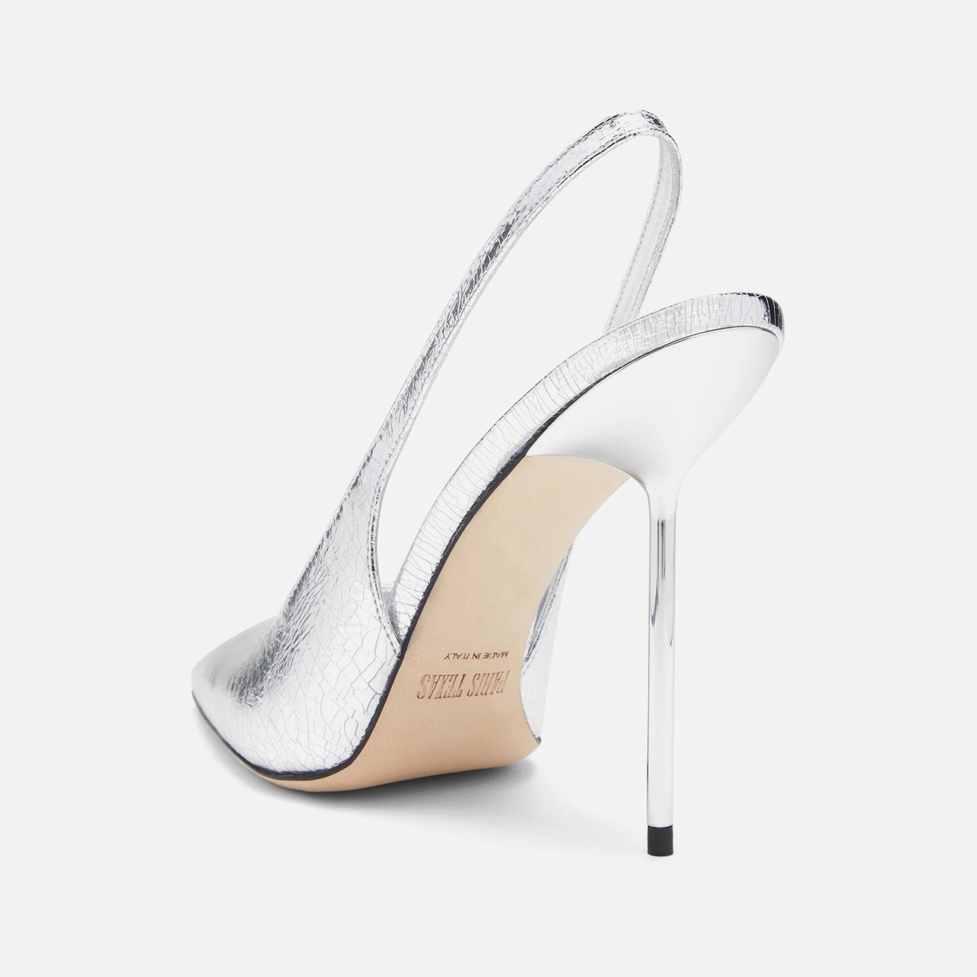 Paris Texas Lidia Slingback Heel - Silver