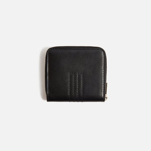 Rick Owens Accessorio In Pelle Zipped Wallet - Black