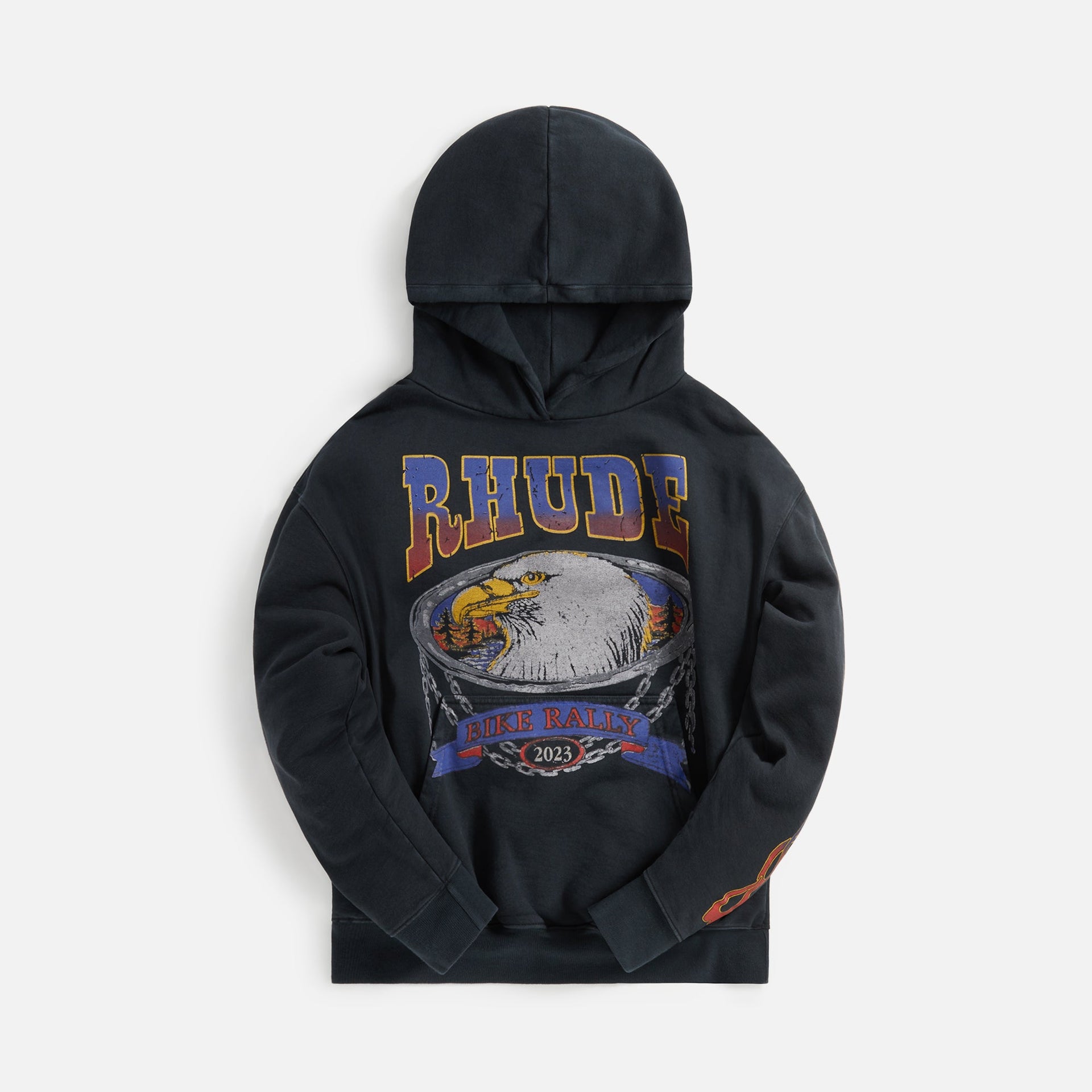 Rhude Screaming Eagle Hoodie - Vintage Black