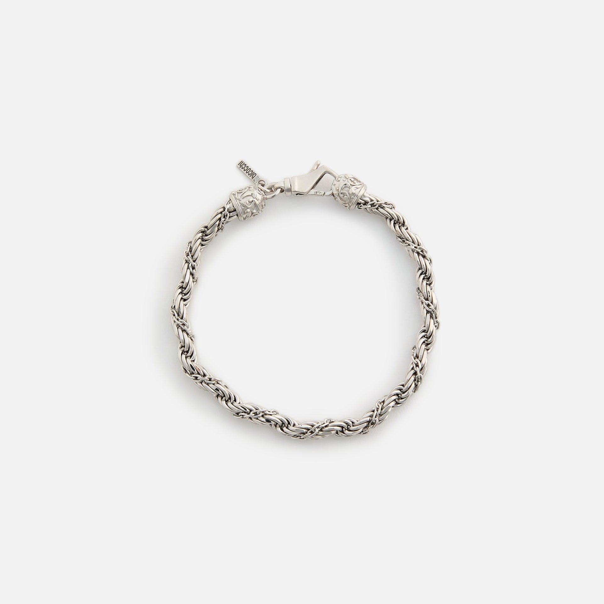 Emanuele Bicocchi Wrapped Rope Chain Bracelet - Silver