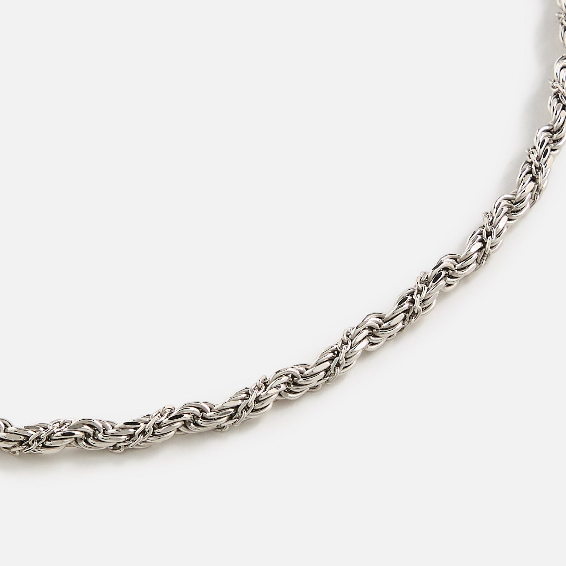 Emanuele Bicocchi Wrapped Rope Chain Necklace (Small) - Silver