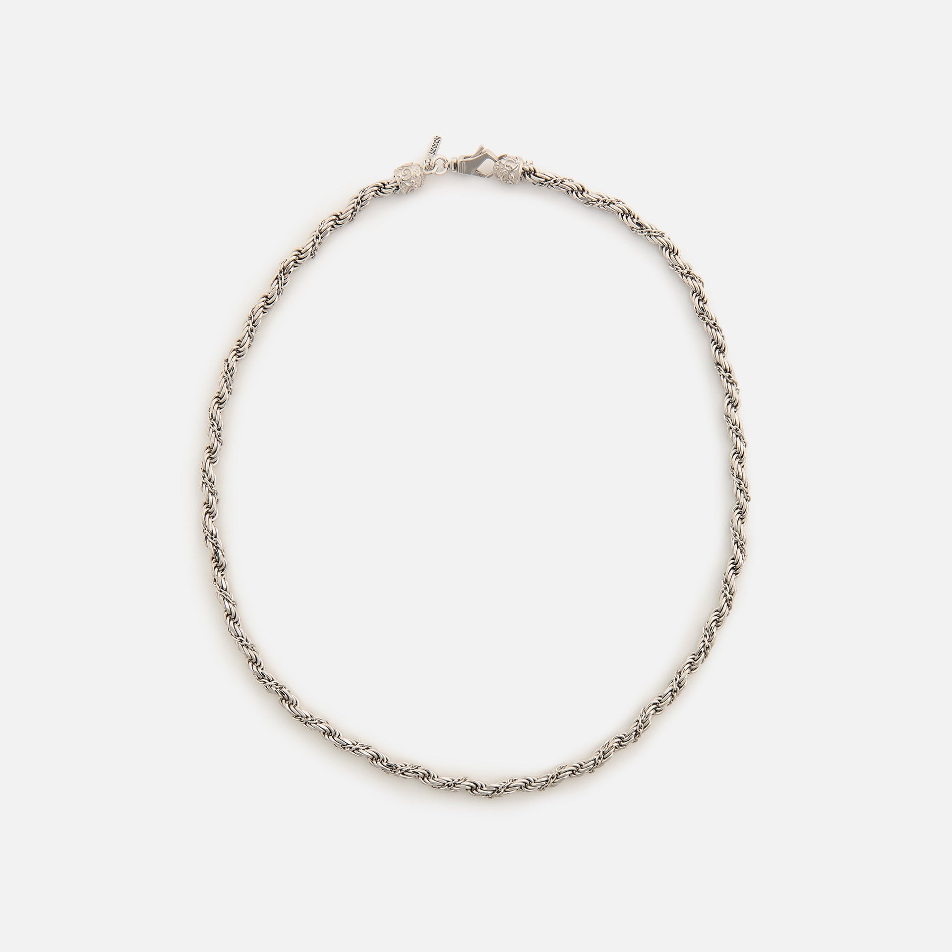 Emanuele Bicocchi Wrapped Rope Chain Necklace (Small) - Silver