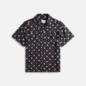 Rhude Cross Bandana Rayon Shirt - Black / White