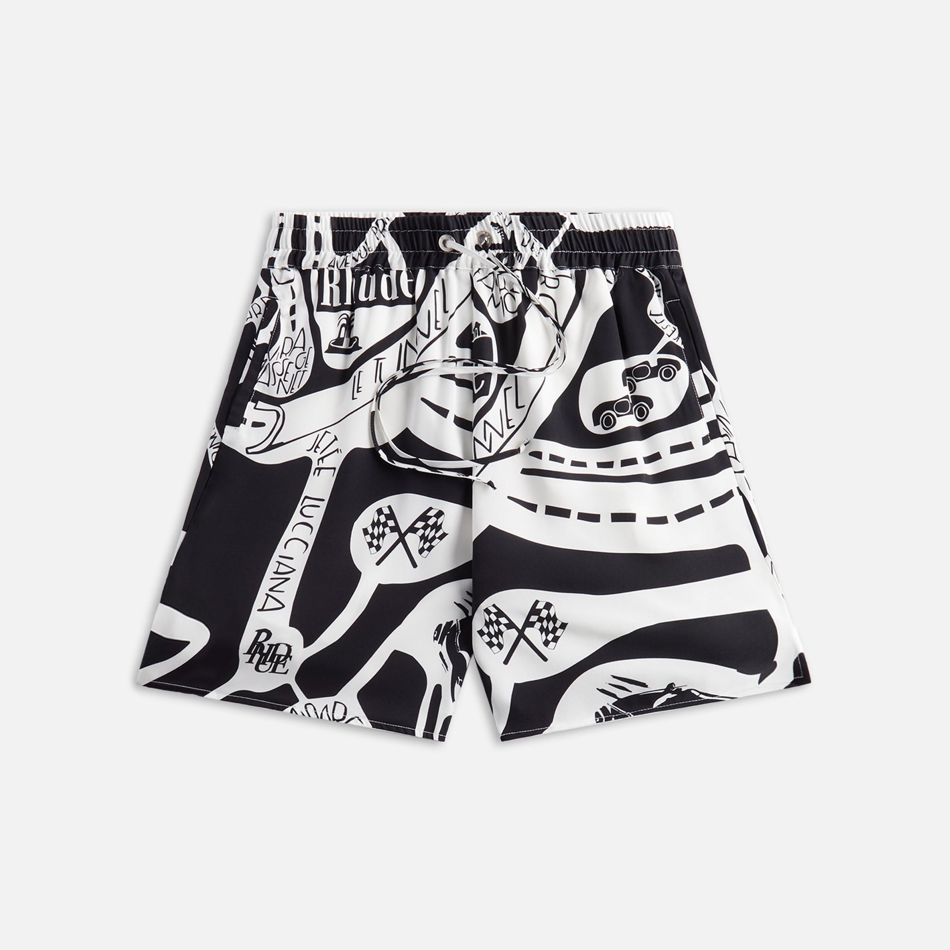 Rhude Strada Silk Short - Black / White