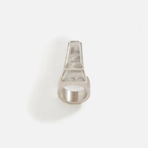 Rick Owens Crystal Trunk Ring - Palladio