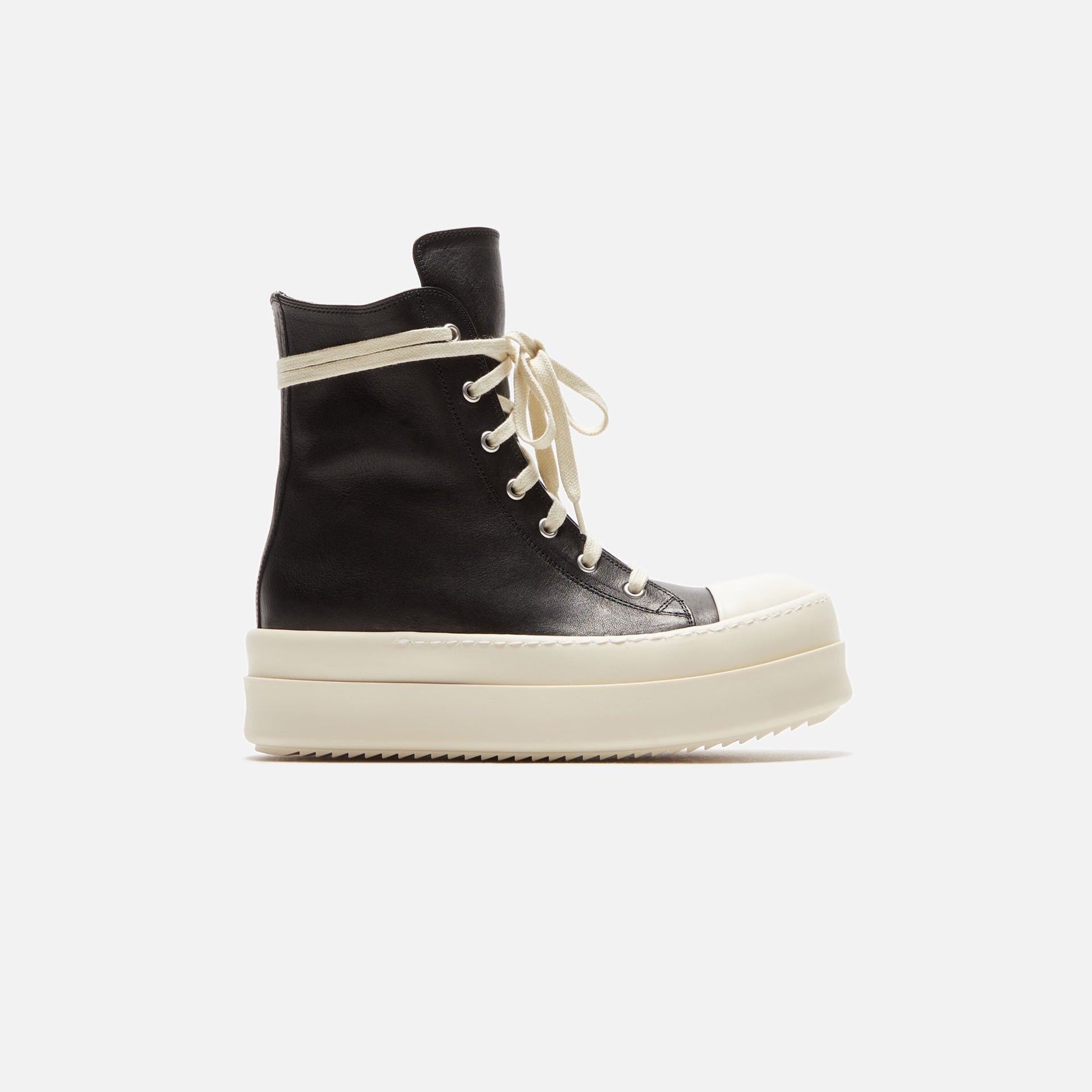 Rick Owens WMNS Mega Bumper Sneakers - Black / Milk