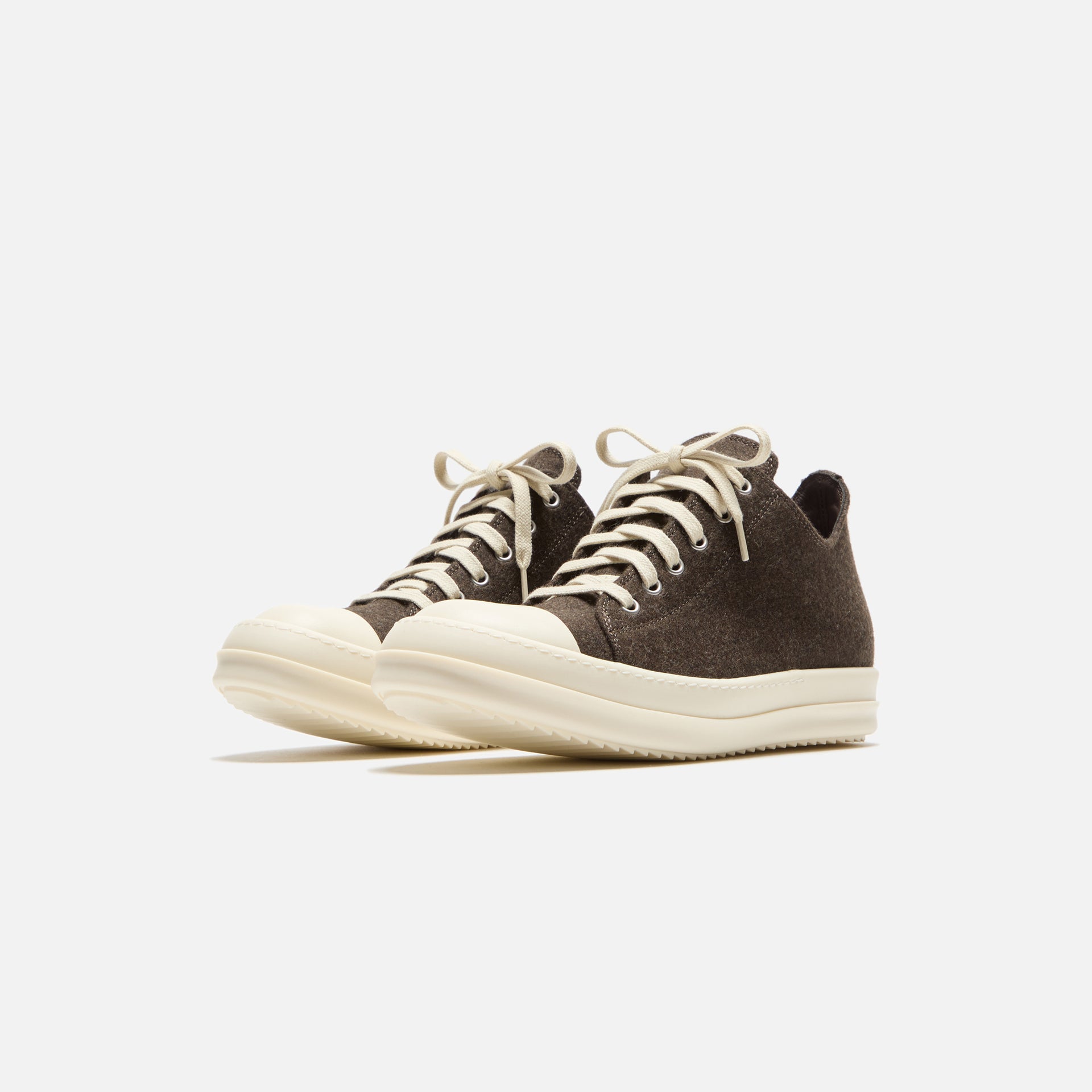 Rick Owens WMNS Porterville Low Sneakers - Brown / Milk / Milk