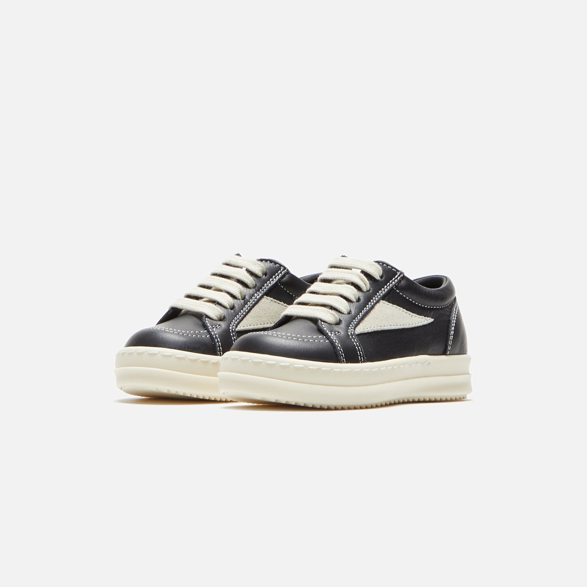 Rick Owens TD Vintage Sneakers - Black / Milk / Milk Scarpe in Pelle