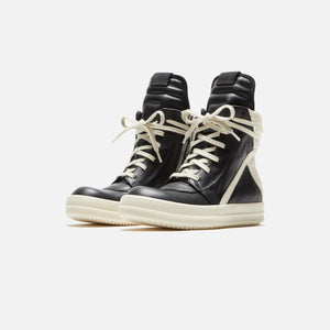 Rick Owens Kids Geobasket  - Black / Milk / Milk Scarpe in Pelle