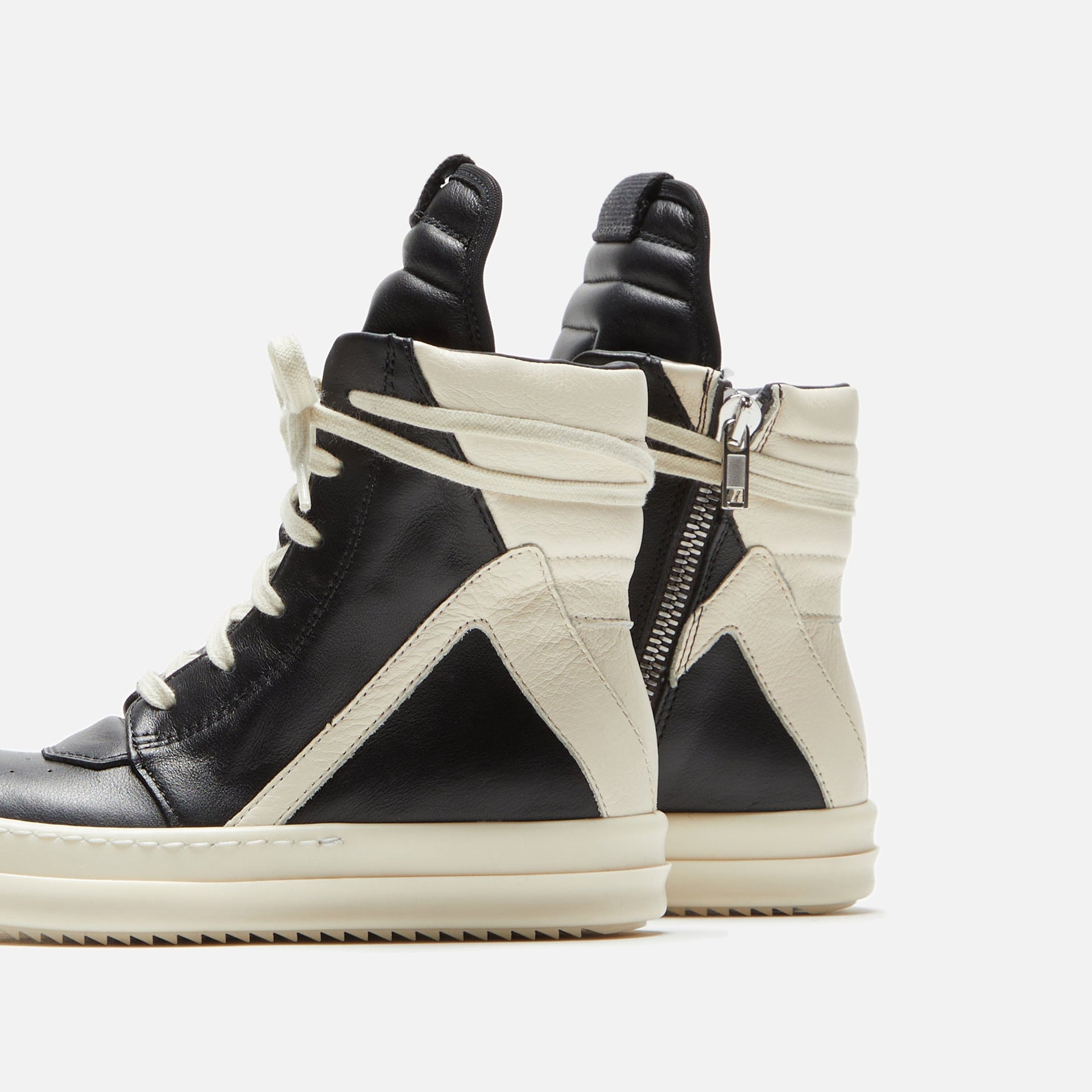 Rick Owens Kids Geobasket  - Black / Milk / Milk Scarpe in Pelle