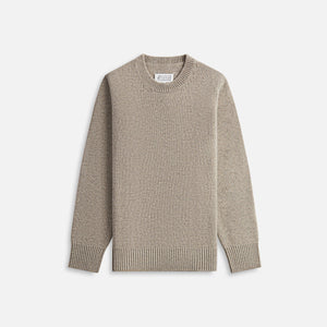 Maison Margiela 5-Gauge Shetland Crewneck Sweater - Beige / Light Grey