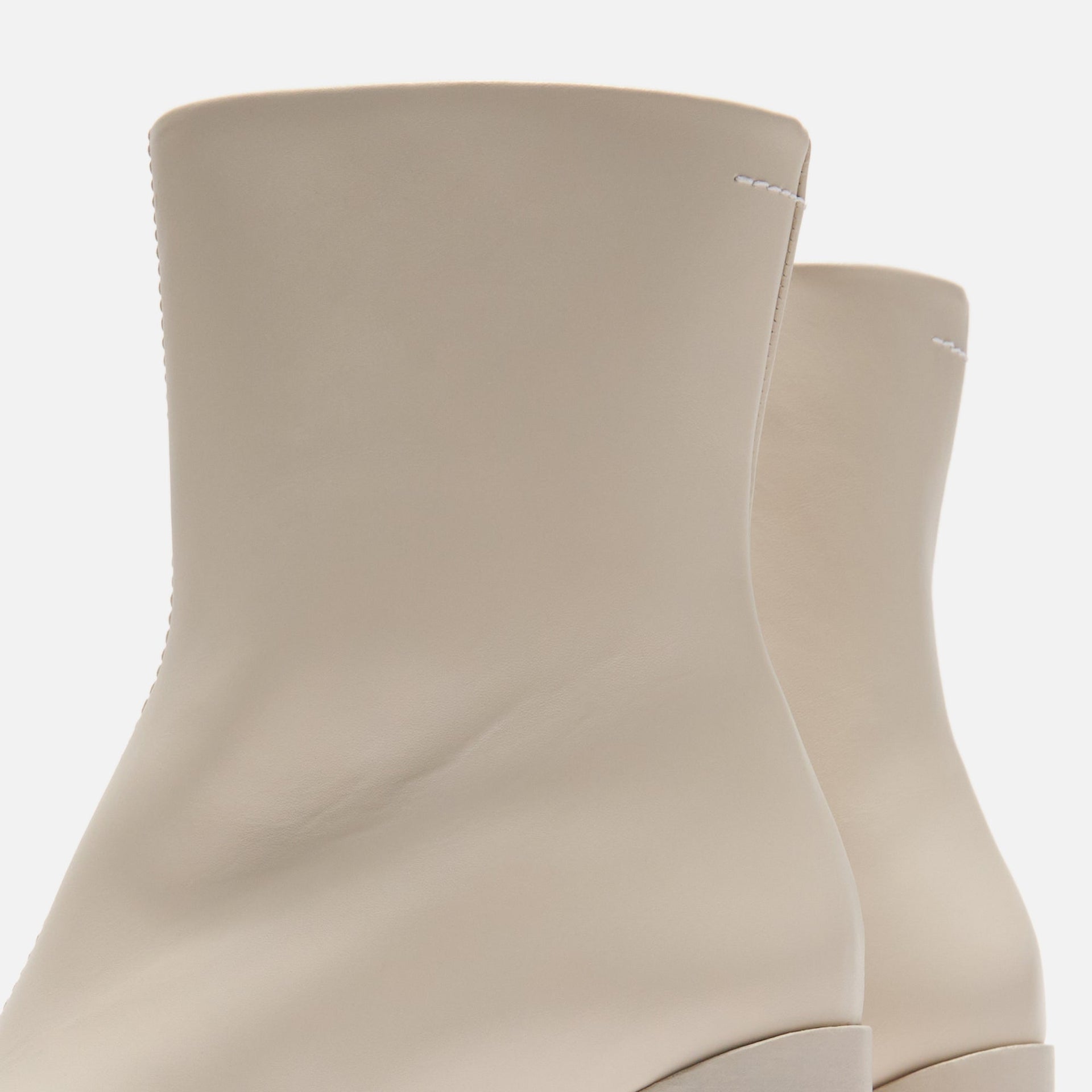 MM6 Maison Margiela Leather Ankle Boot - Sandshell