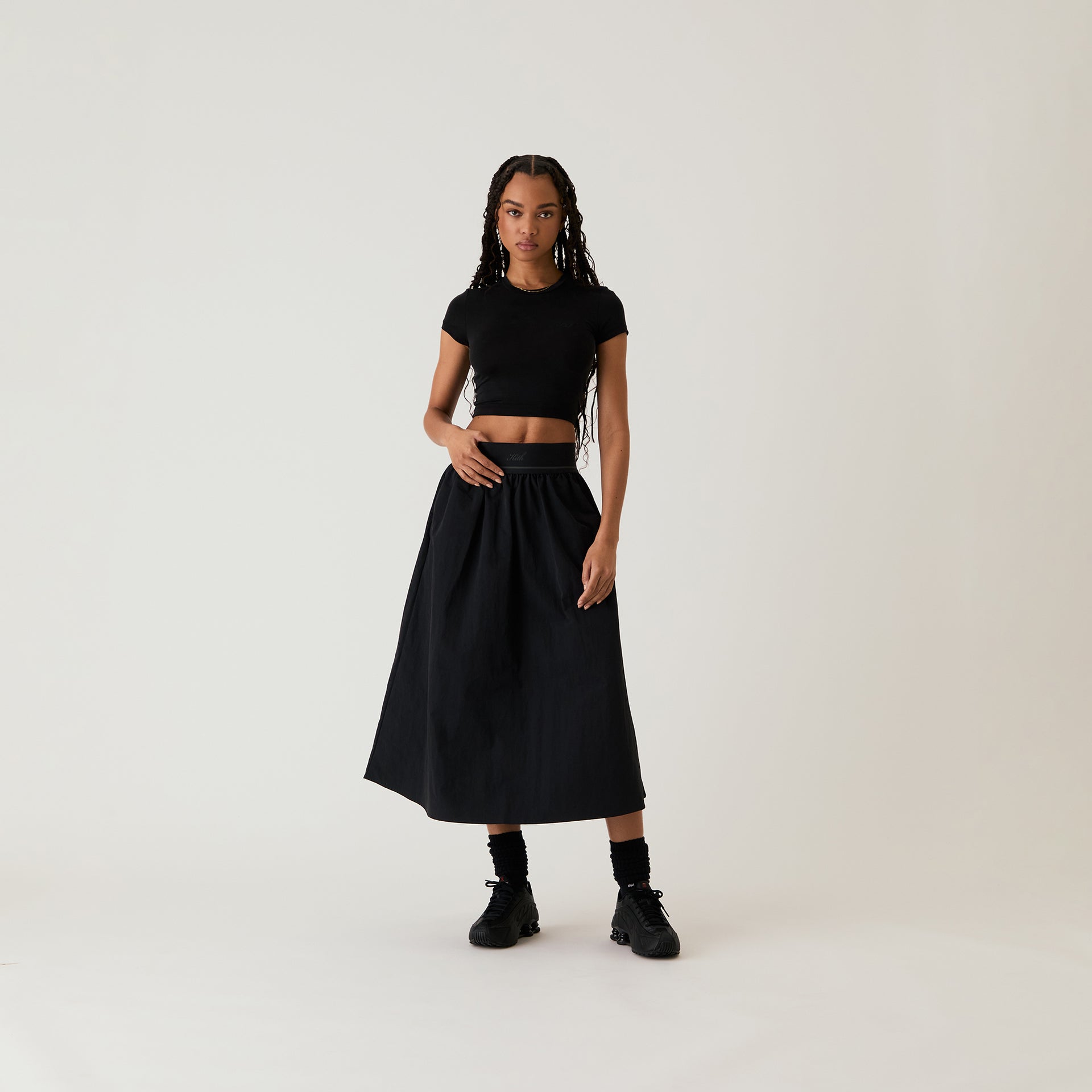 Kith Women Nadine Nylon Maxi Skirt - Black