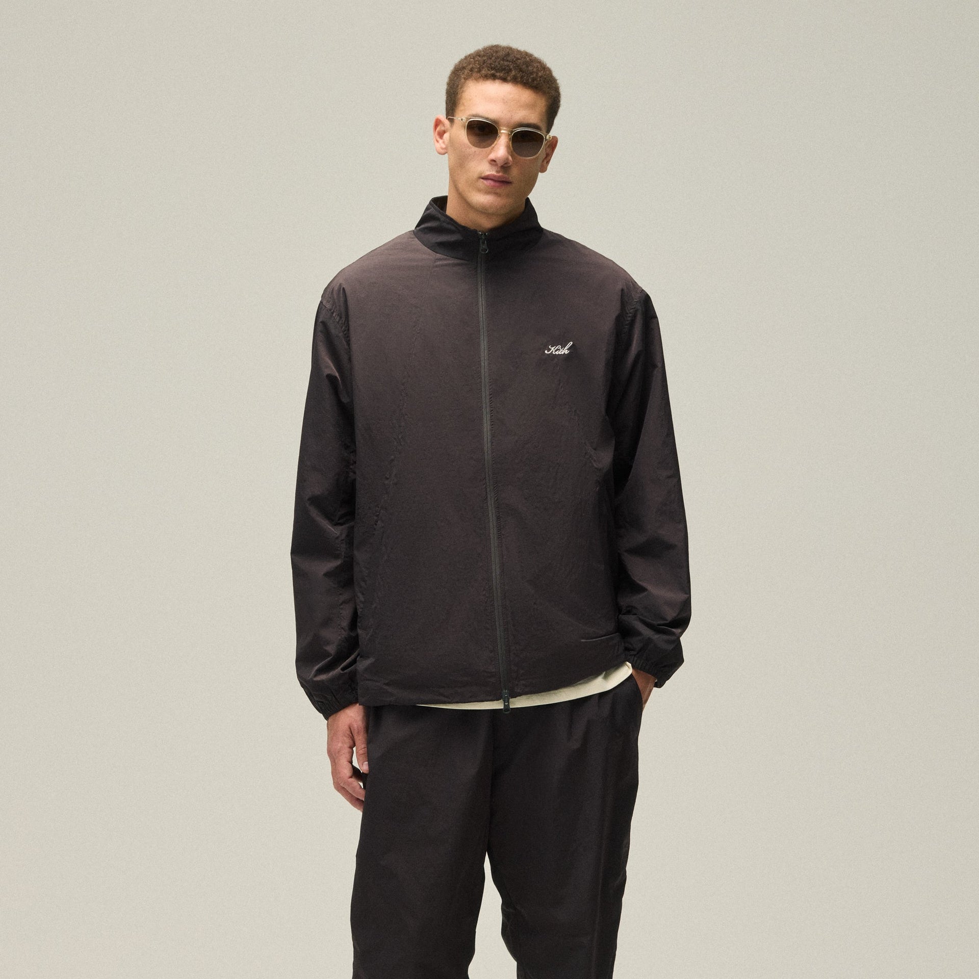 Kith Wrinkle Nylon Windsor Panelled Track Jacket - Kindling