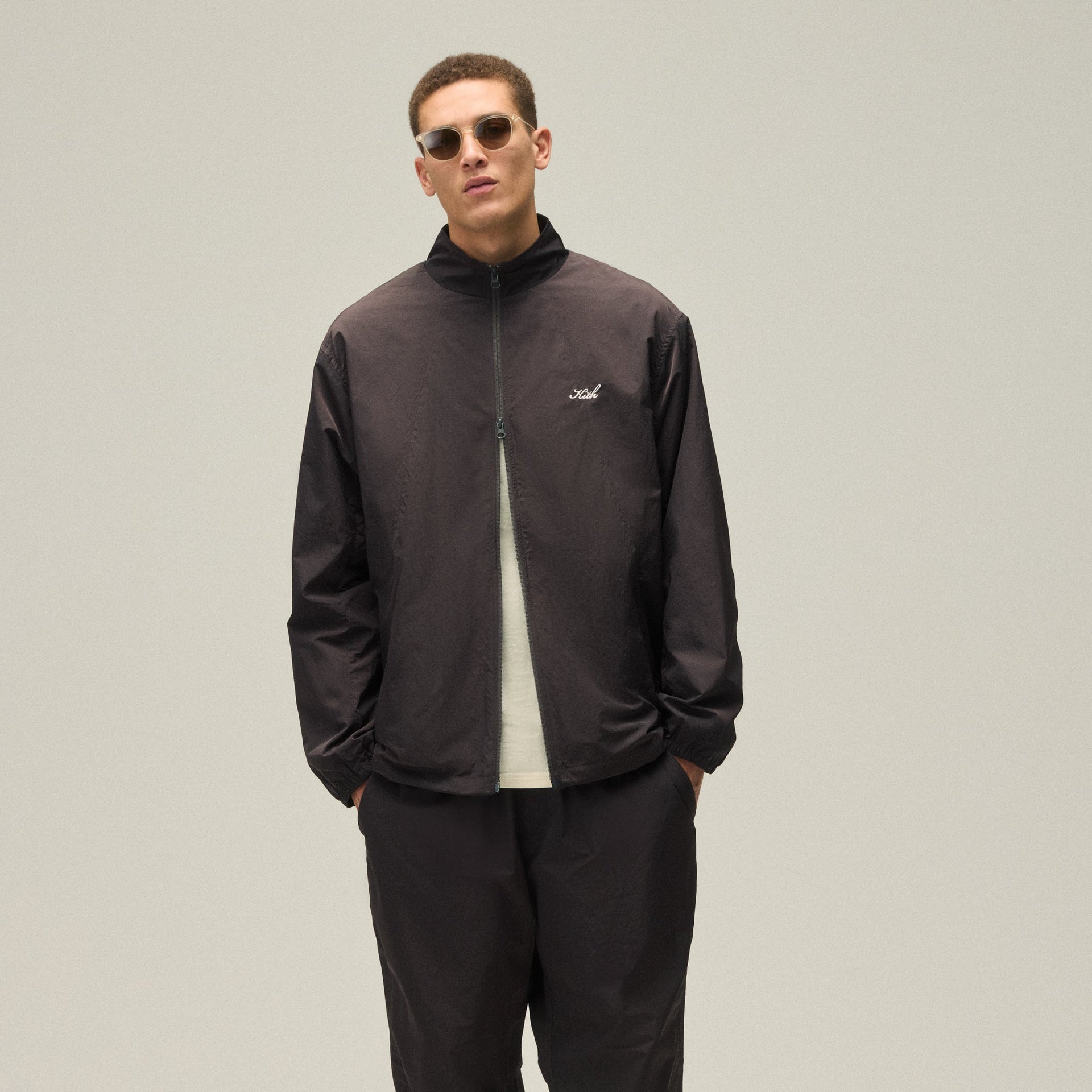 Kith Wrinkle Nylon Windsor Panelled Track Jacket - Kindling