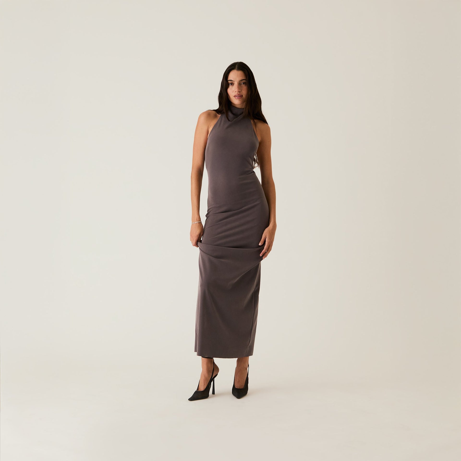 Kith Women Harley Halter Maxi Dress - Hematite PH