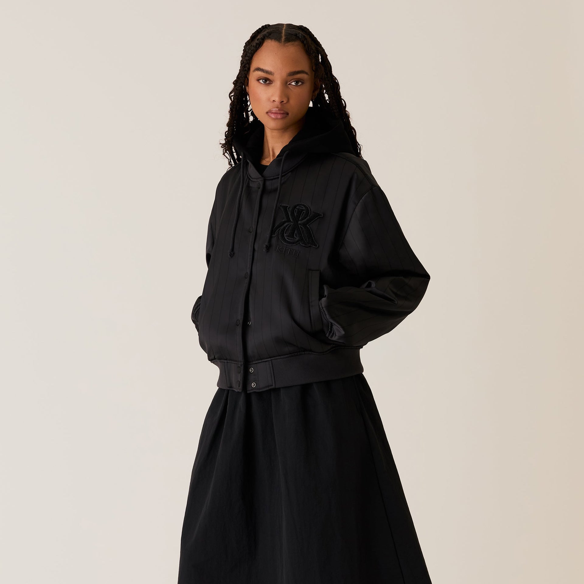 Kith Women Nadine Nylon Maxi Skirt - Black