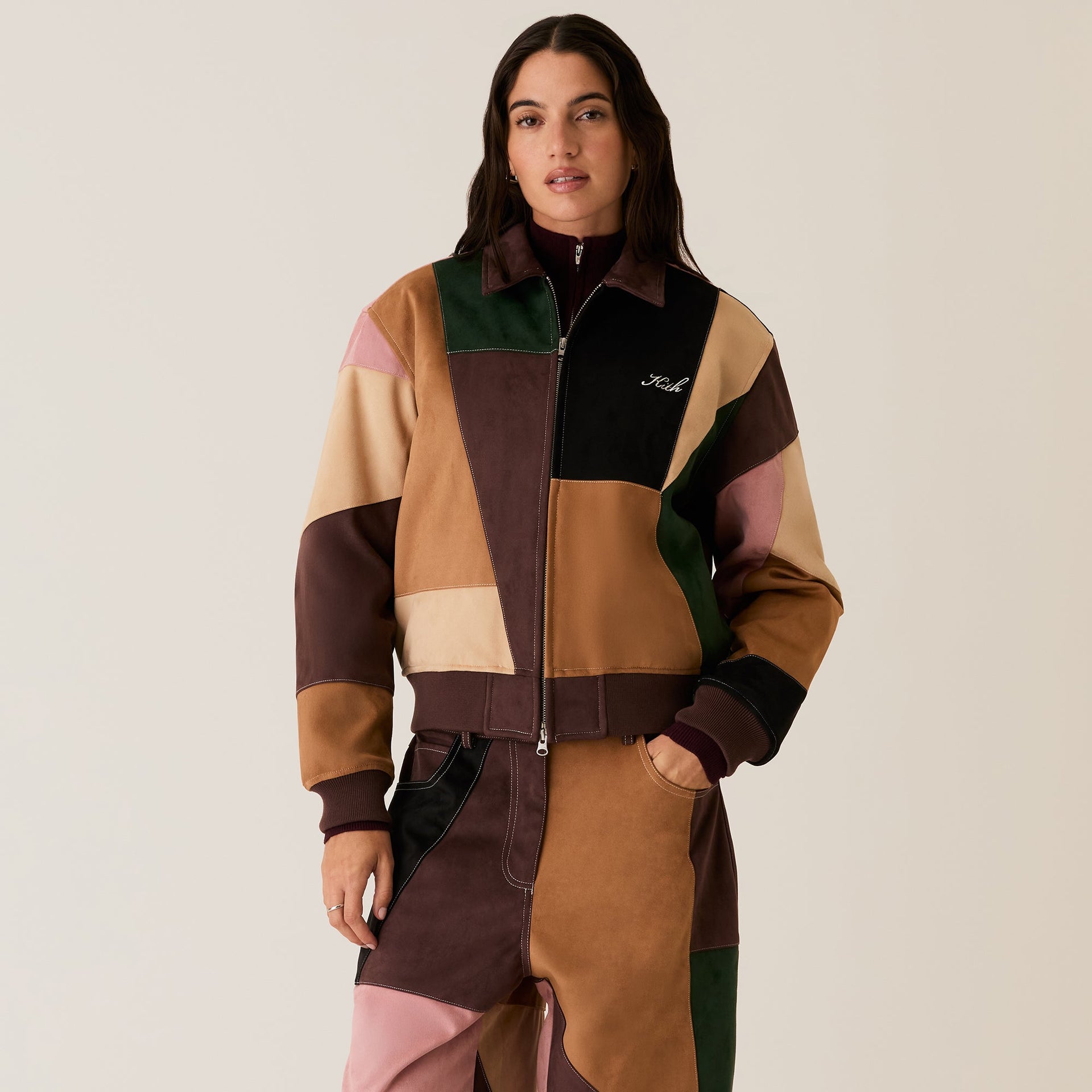 Kith Women Brisa Patchwork Bomber Jacket - Derby