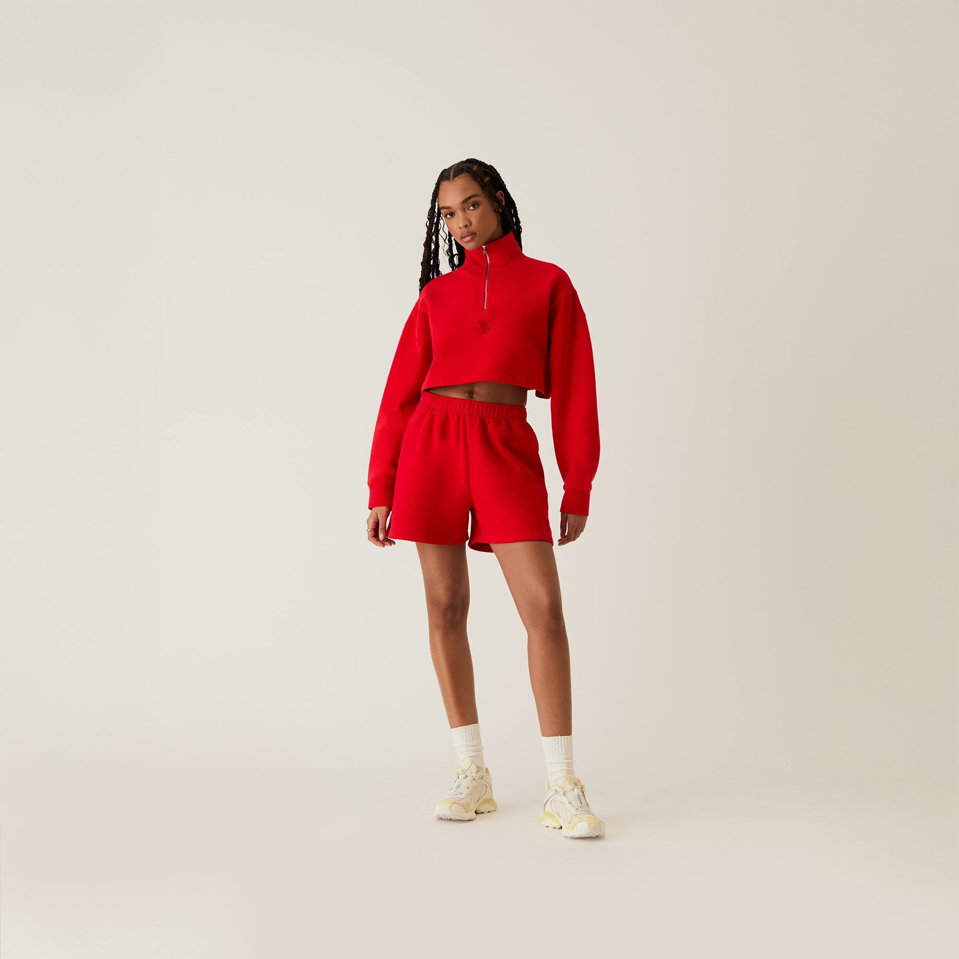 Kith Women Vesper Sueded Quarter Zip - Cinnabar PH