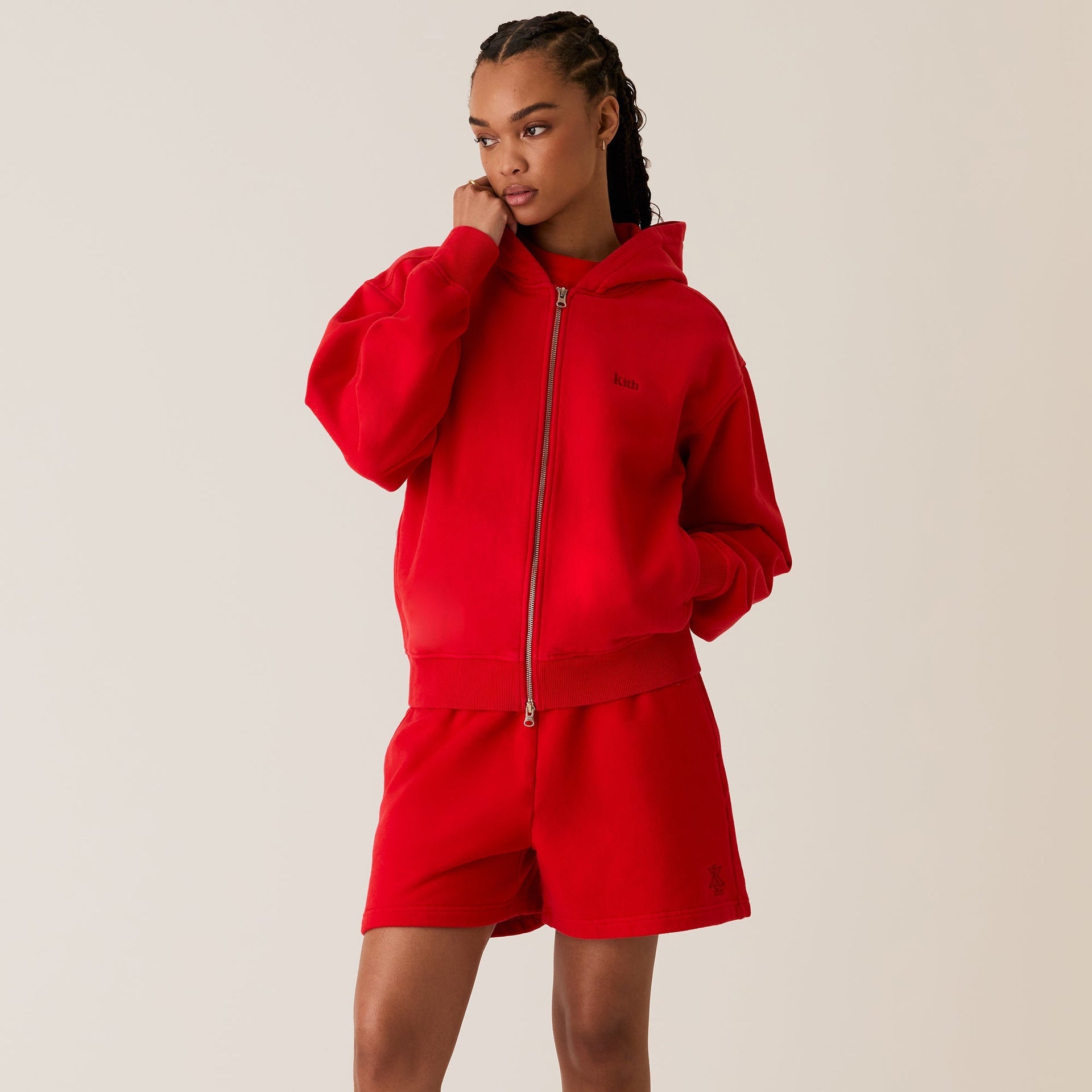 Kith Women Tanner Sueded Hoodie - Cinnabar PH