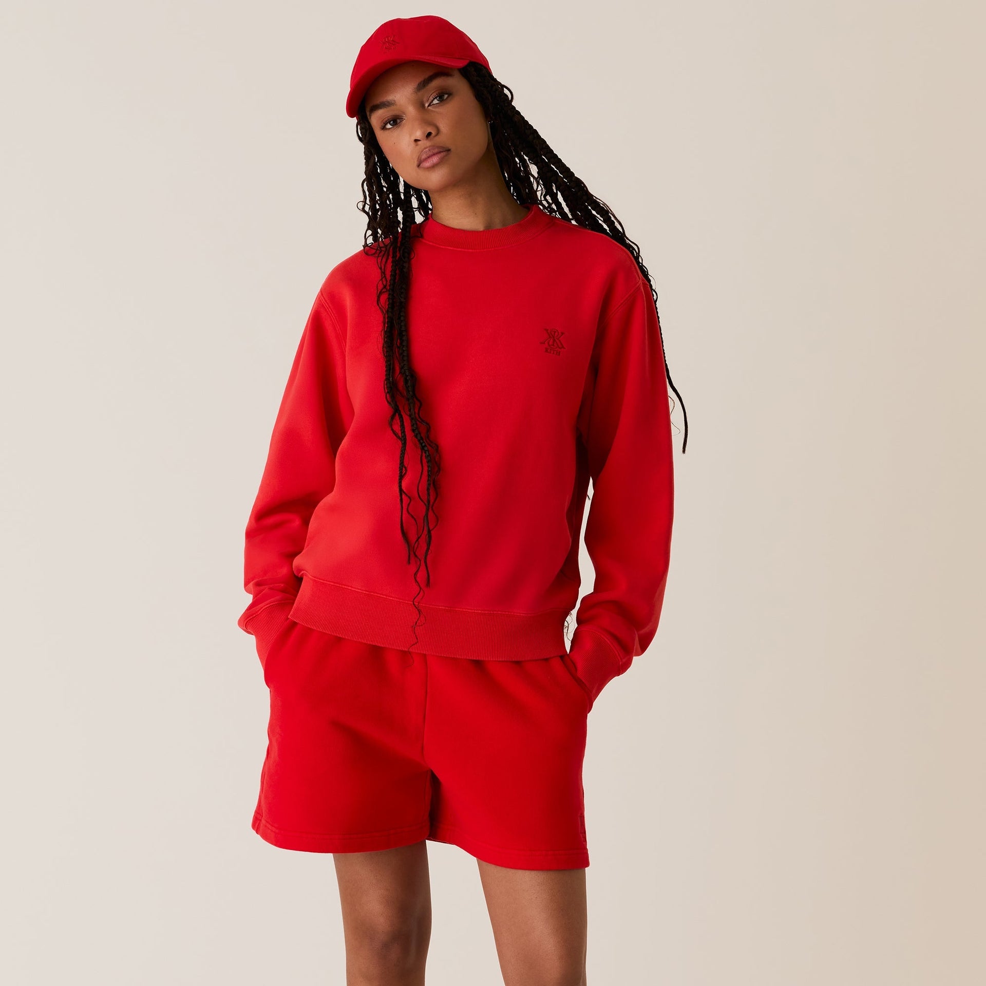 Kith Women Asher Crest Crewneck - Cinnabar PH