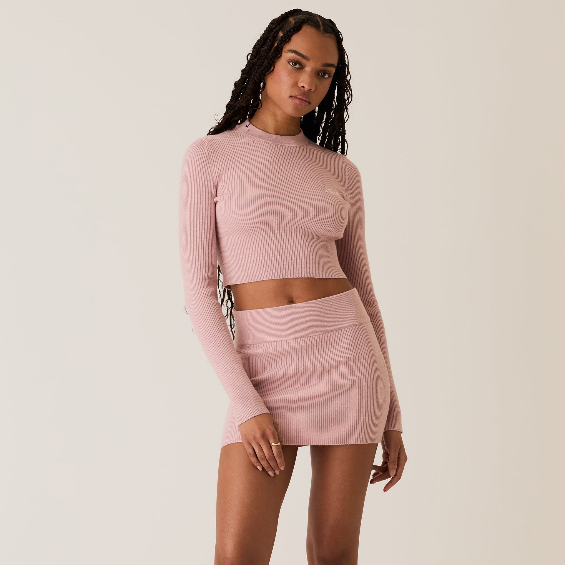 Kith Women Arys Rib Mini Skirt - Syringa PH