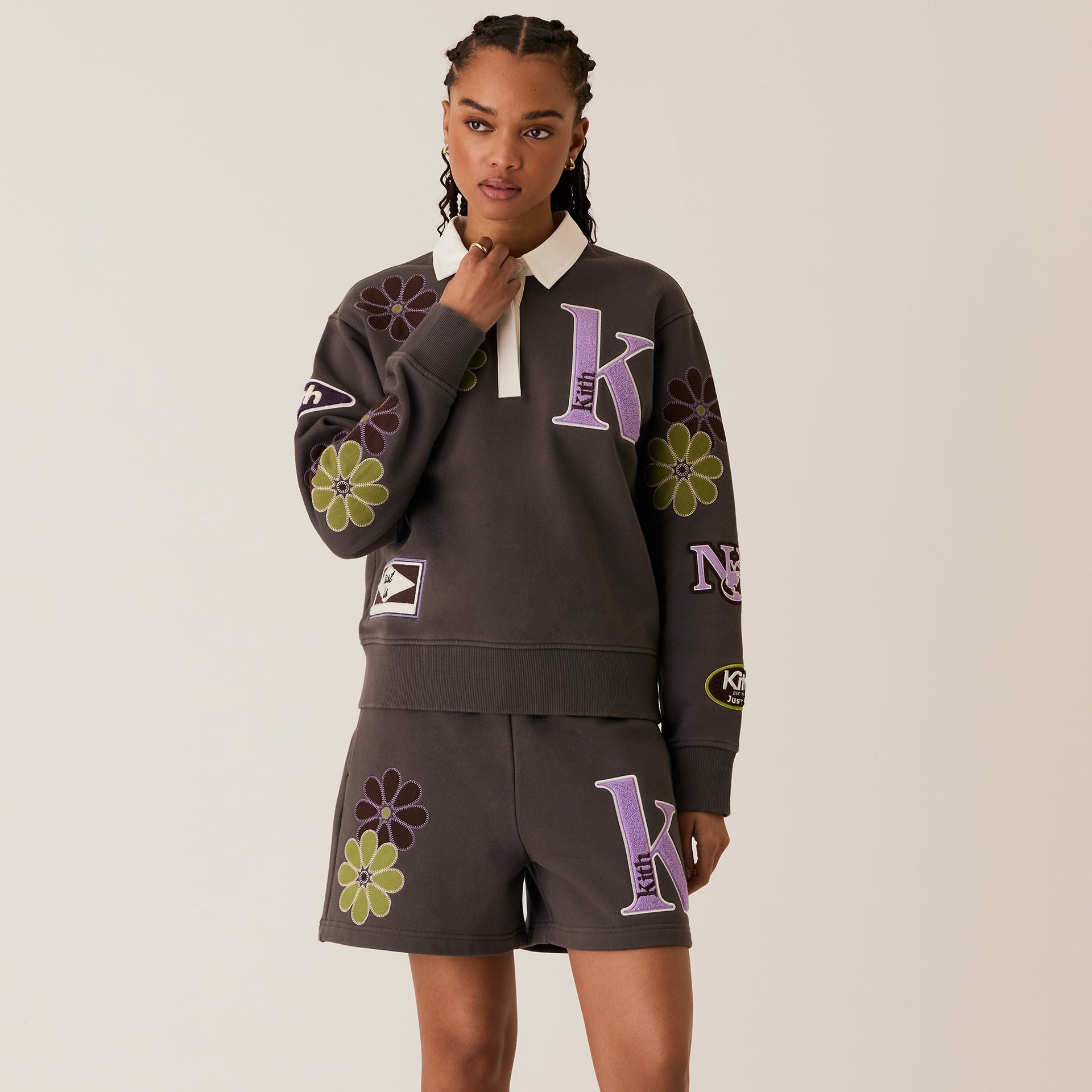 Kith Women Rayne Floral Sweatshort - Hematite PH