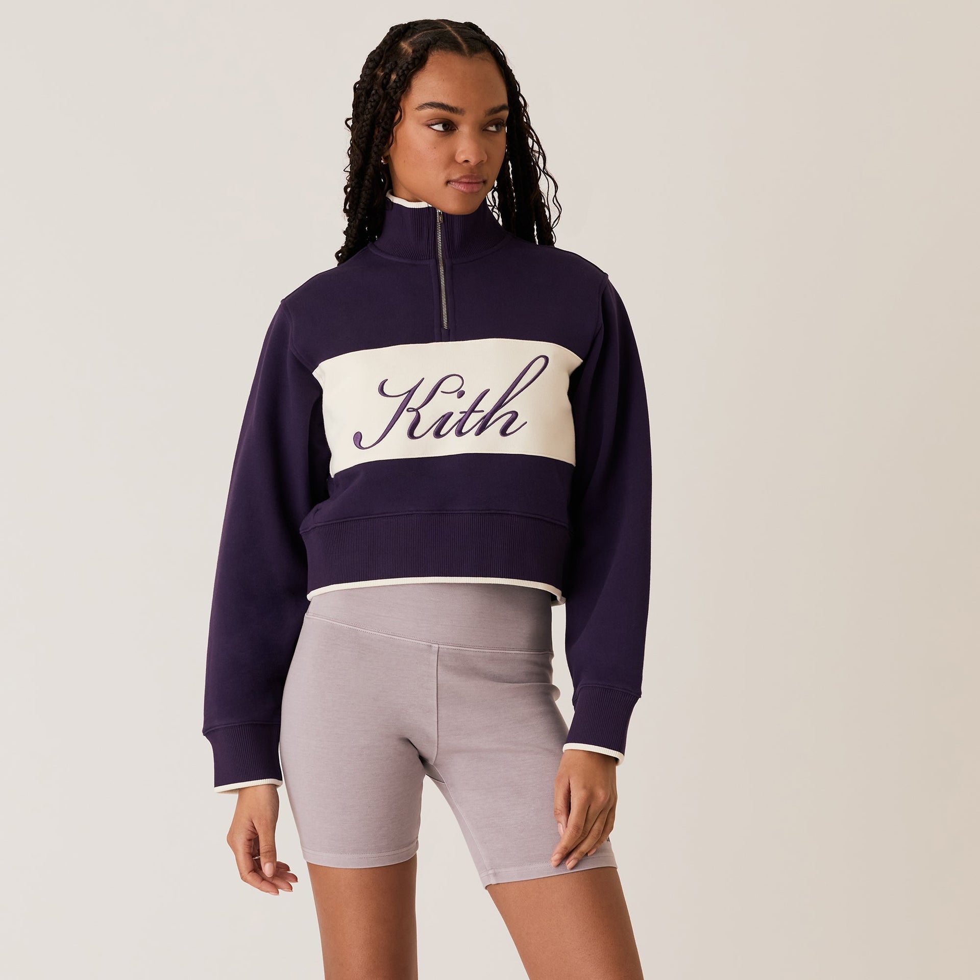 Kith Women Hunter II Script Quarter Zip - Nightshade PH