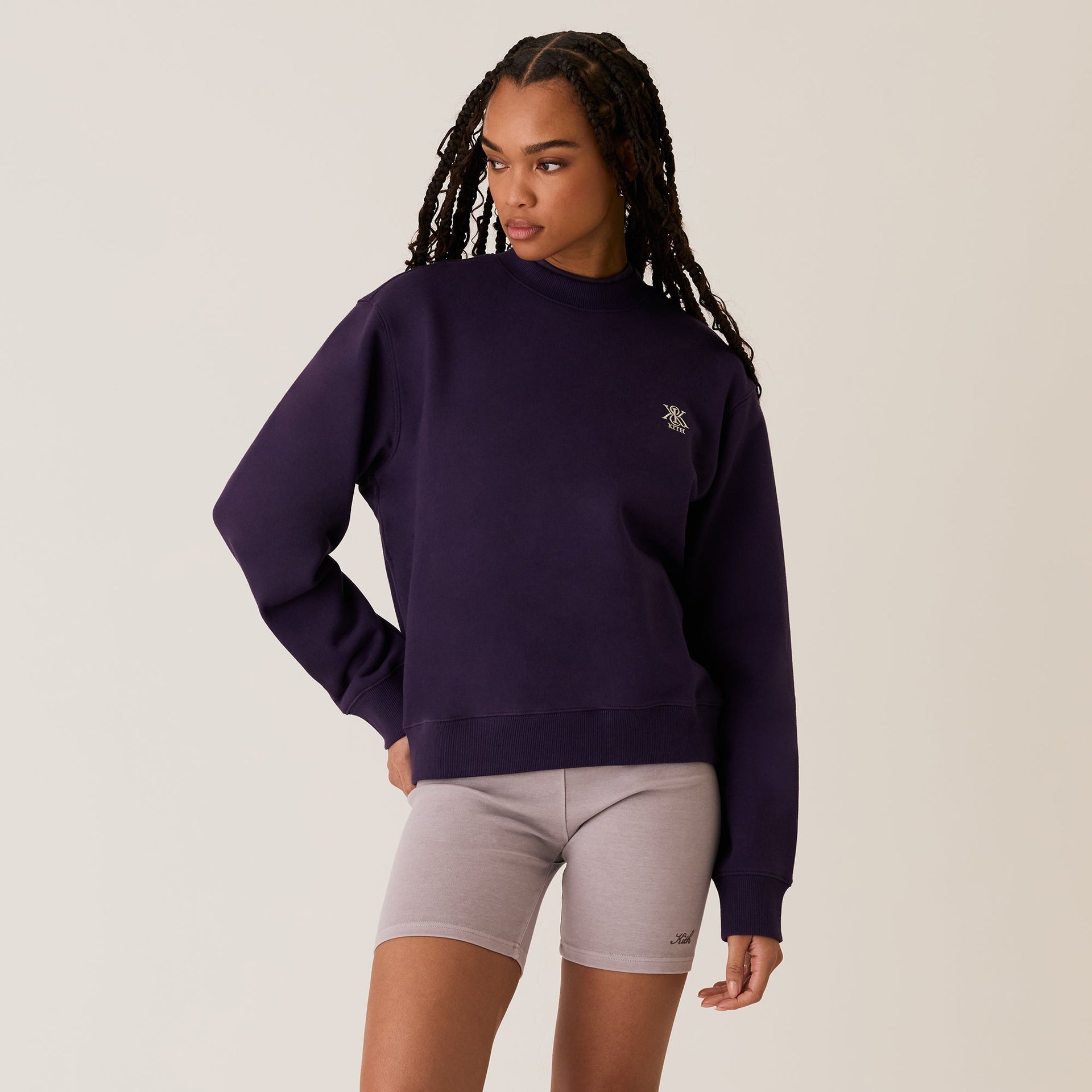 Kith Women Asher Crest Crewneck - Nightshade PH