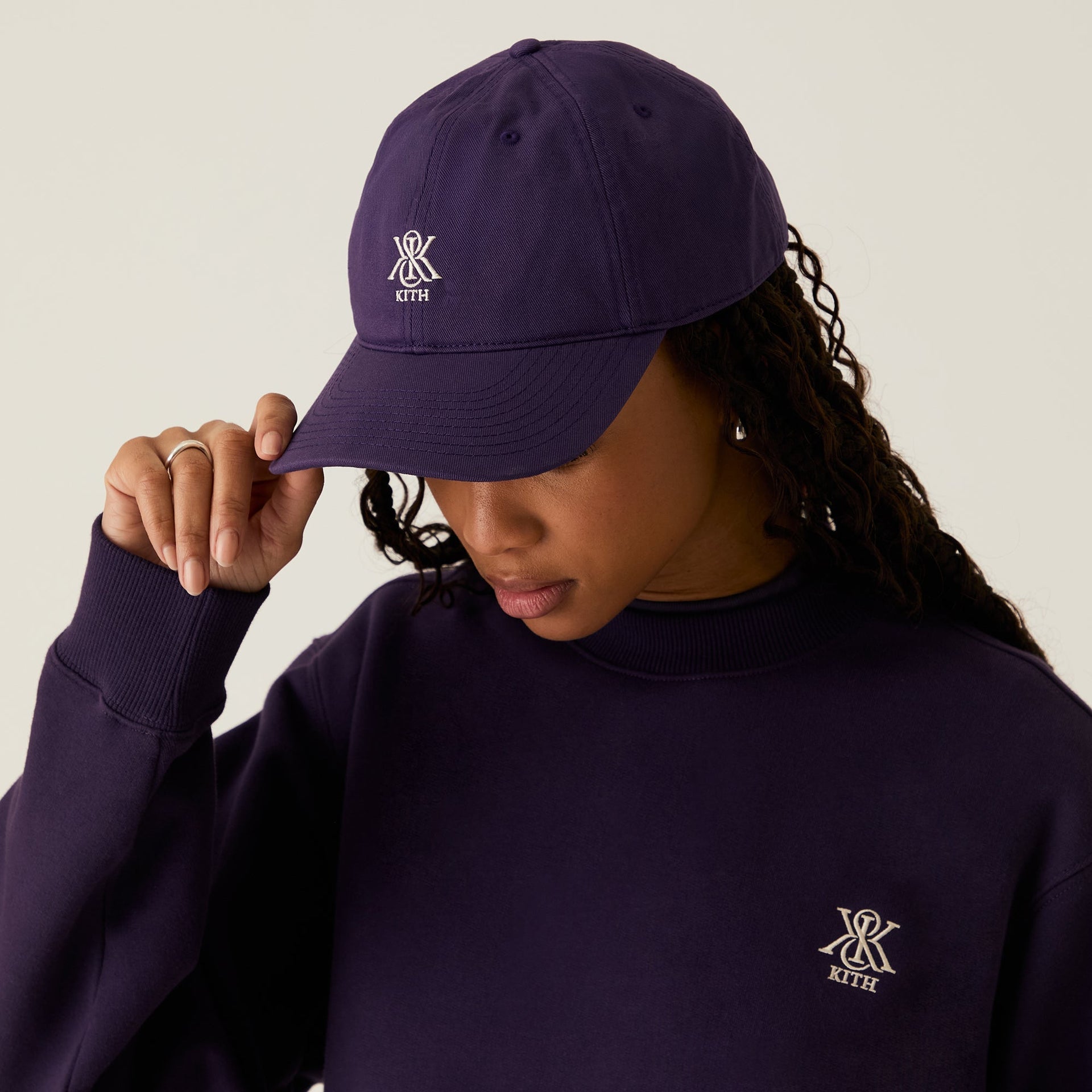 Kith Women Crest Embroidered Classic Cap - Nightshade PH