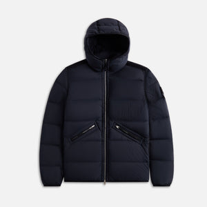 Stone Island Real Down Hooded Jacket - Navy Blue