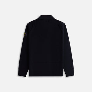 Stone Island LS Zip Polo - Black