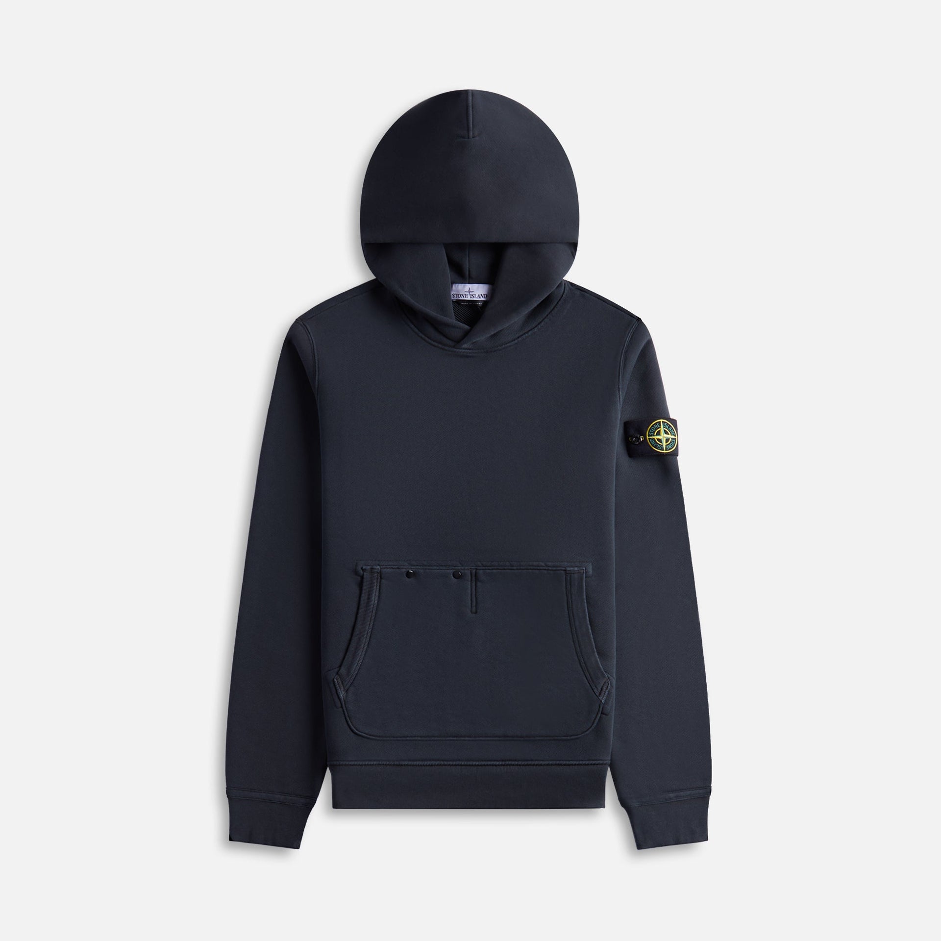 Stone Island Garment Dyed Hoodie - Black