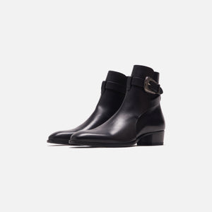 Saint Laurent Wyatt 40 Jodphur Western Buckle Boots - Noir