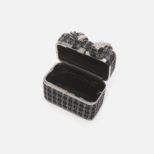 Self-Portrait Crystal Vanity Case - Black