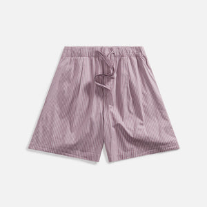 Tekla Short Pleat - Mauve Stripes