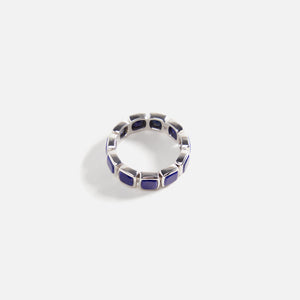 Tom Wood Cushion Band Lapis Ring - Silver