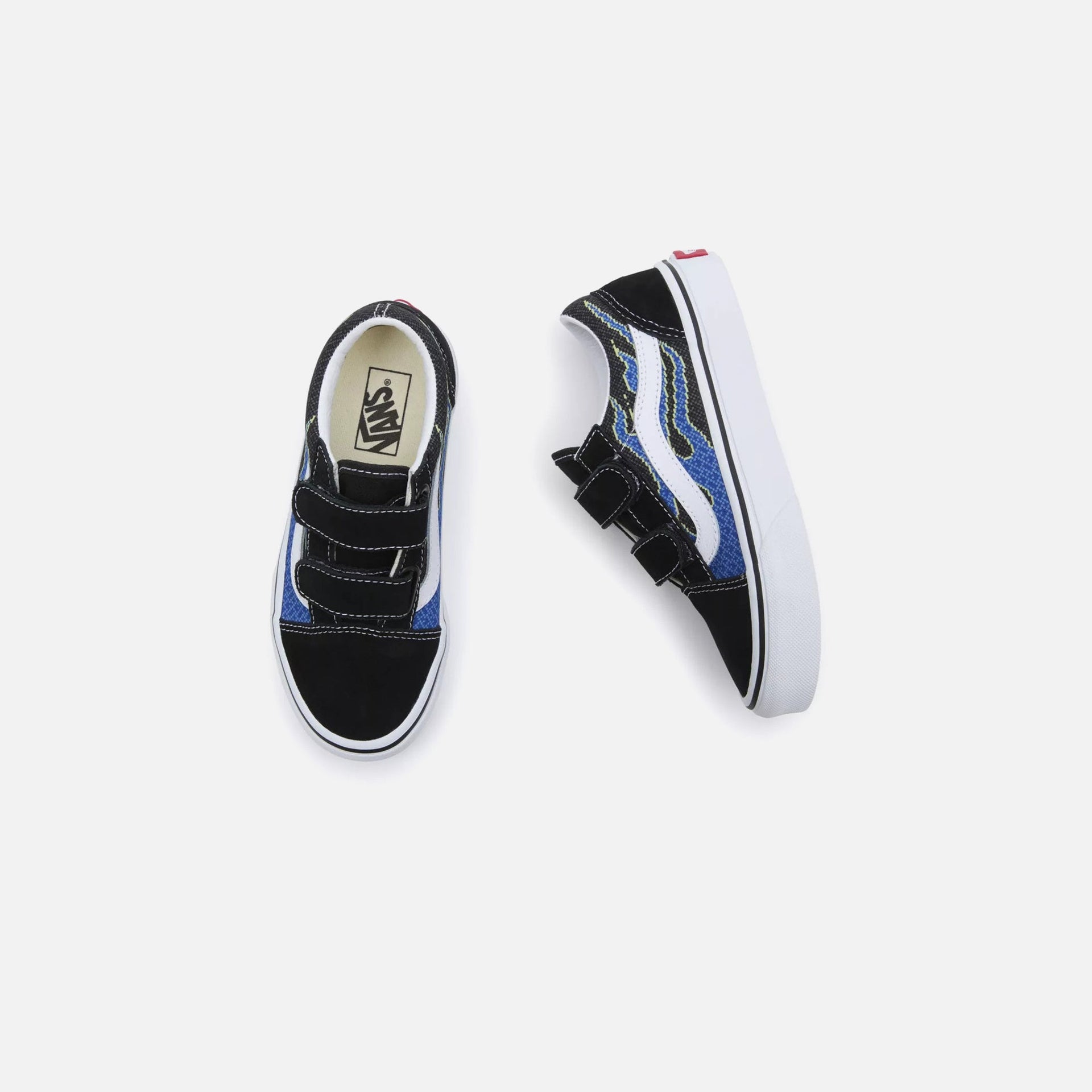 Vans Pre-School Old Skool - Pixel Flame / Black / Blue