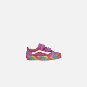 Vans Pre-School Old Skool V Glitter Rainglow - Pink / Multi