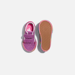 Vans Toddler Old Skool V Glitter Rainglow - Pink / Multi