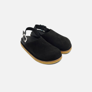 VINNY's Strapped Mule - Black Suede