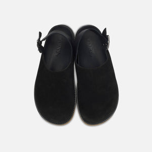 VINNY's Strapped Mule - Black Suede