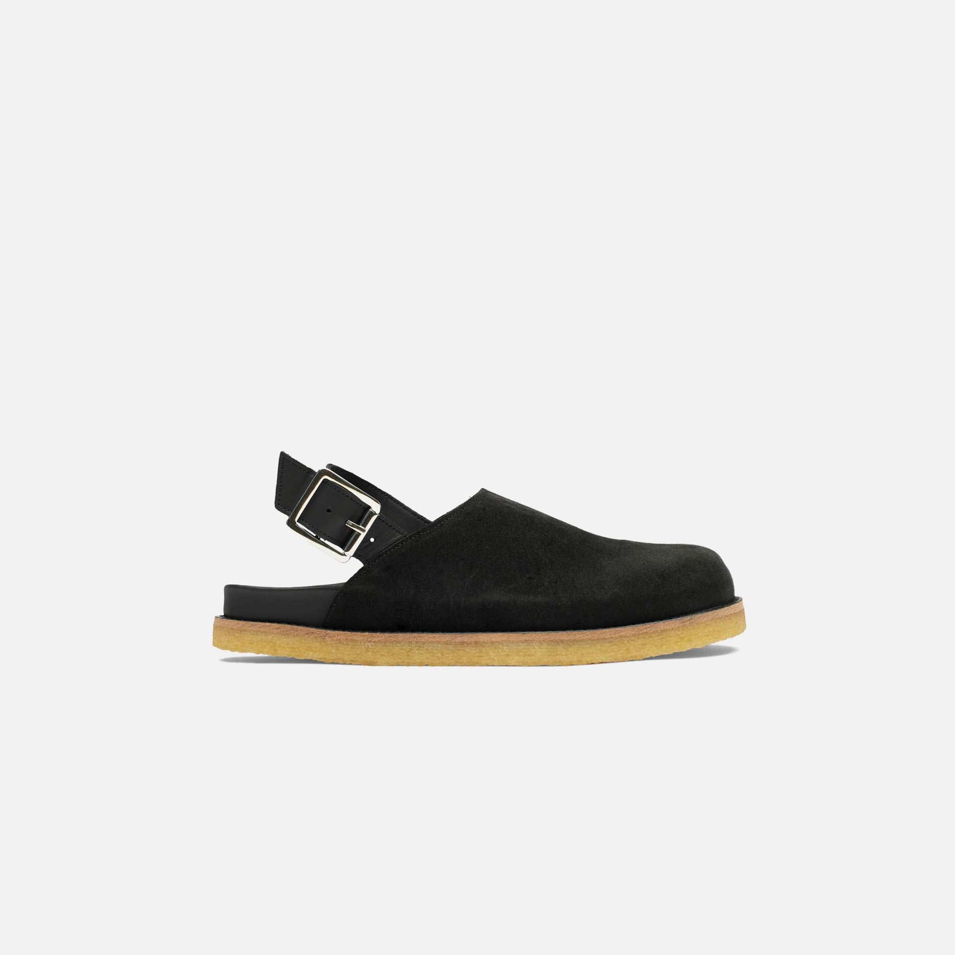 VINNY's Strapped Mule - Black Suede