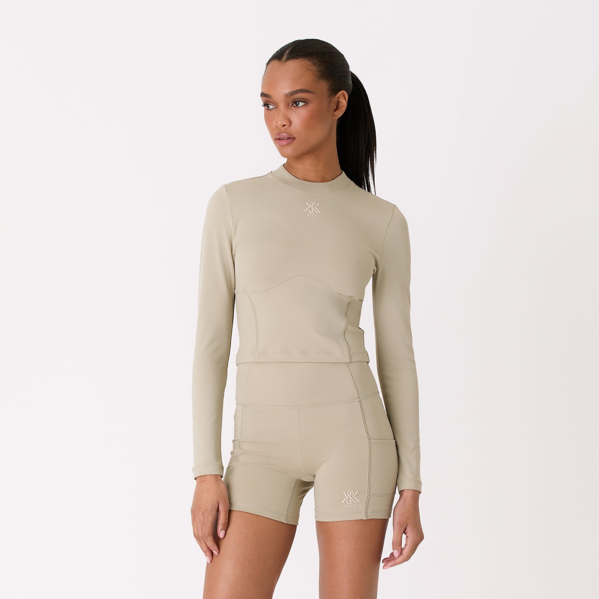 Kith Women Cori Corset Long Sleeve Active Top - Rare