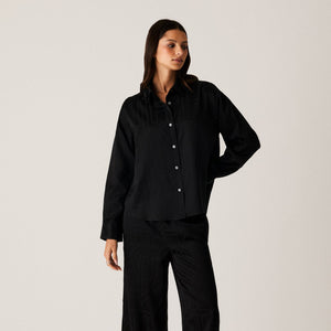 Kith Women Roanne Monogram Shirt - Black PH