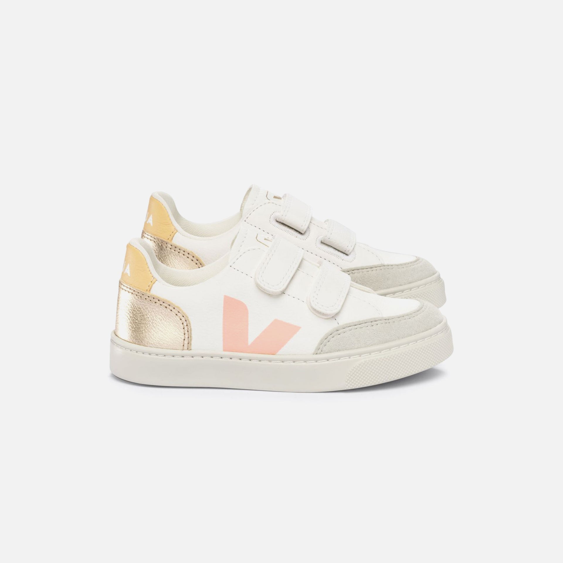 Veja Kids V-12 - Extra White / Multico Platine