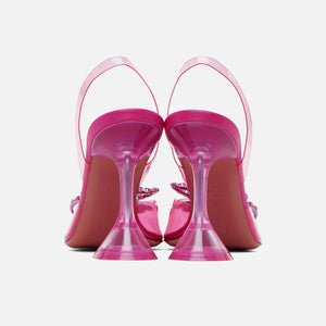 Amina Muaddi Rosie Glass Sling CL Plexi - Rose