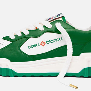 Casablanca Tennis Court Sneaker Leather - Green / White