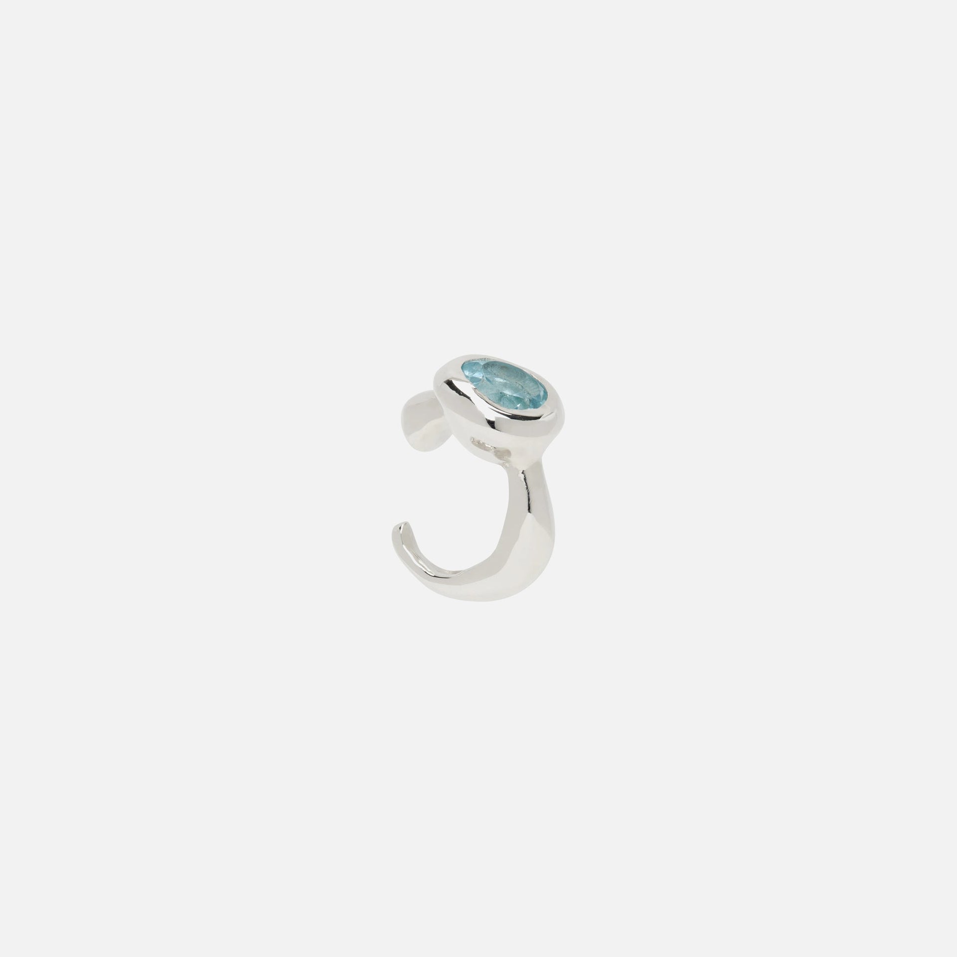 Faris OH Ear Cuff - Sterling Silver / Topaz